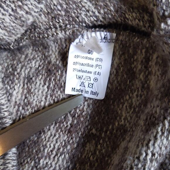 MAMA B Italian Brown Textured Knit Sweater Size S Women Oversized Cozy Lagenlook - Picture 7 of 9